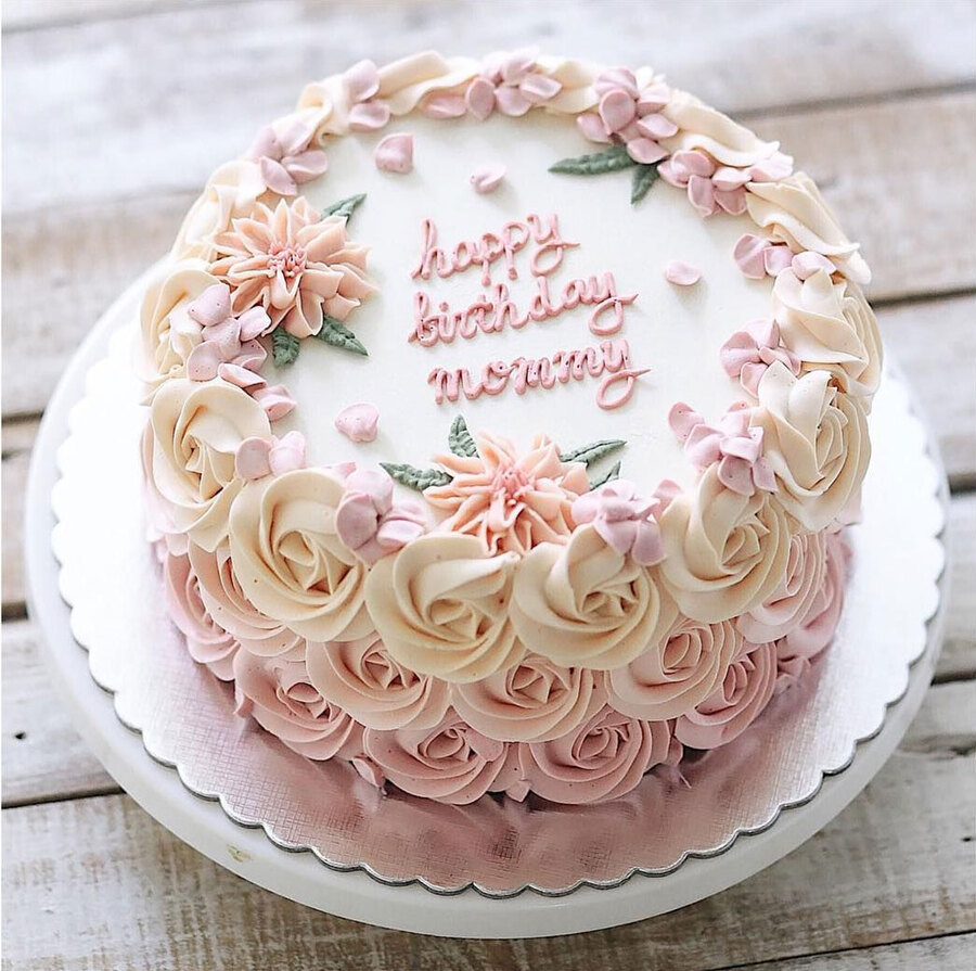 Bánh gato kem mẫu bánh sinh nhật đẹp SND1311